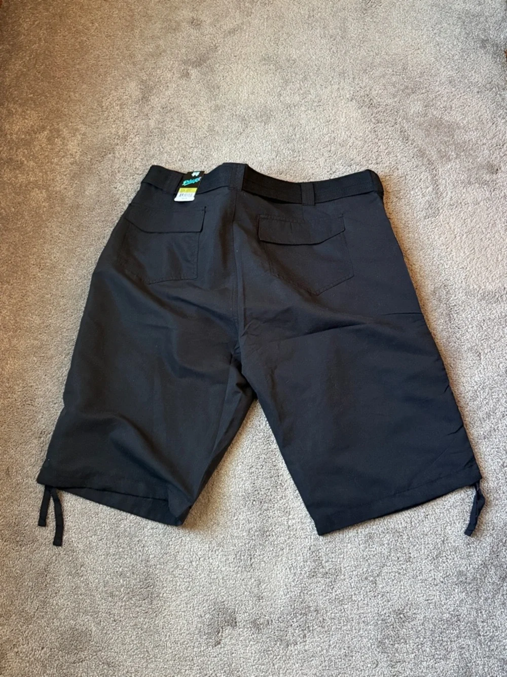 Plugg Hybrid Cargo Board Shorts Black Utility Pocket Surf Style SIZE 44